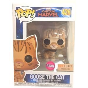 Funko Pop! Marvel Captain Marvel Goose The Cat #426 Flocked BoxLunch Exc